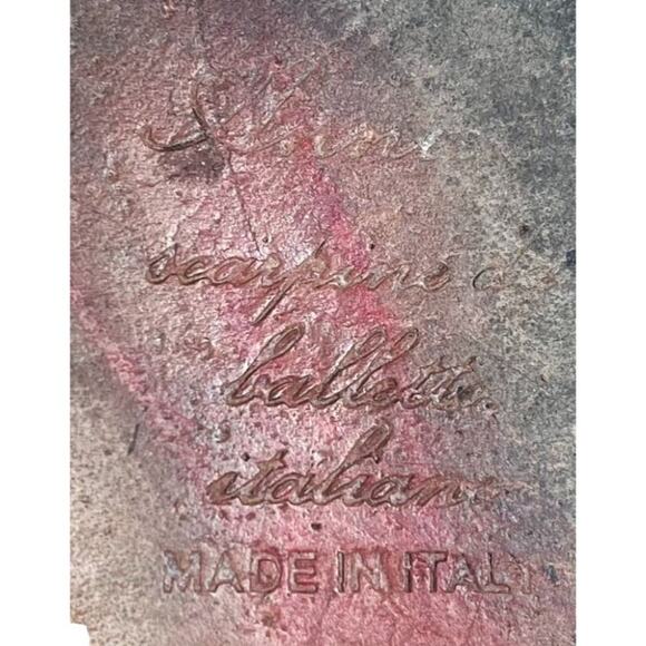 Anniel Flats Loafers Womens 6 Purple Animal Hair Leather Ballet Leopard Italy - Picture 12 of 13